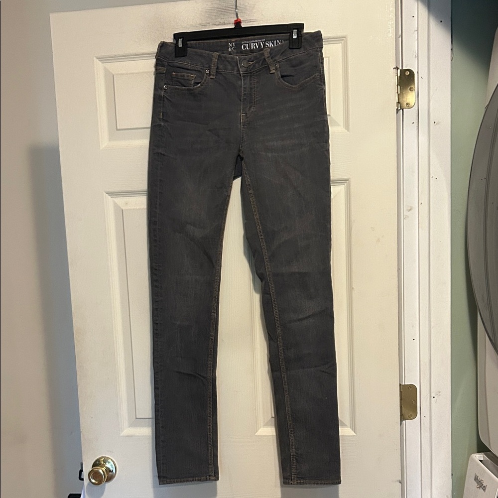NY&C Curvy Skinny Jeans Size 6 Gray